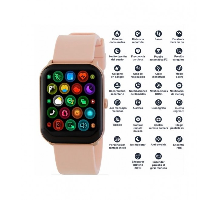 RELOJ MAREA SMART CAJA Y CORREA SILICONA ROSA B59008/3