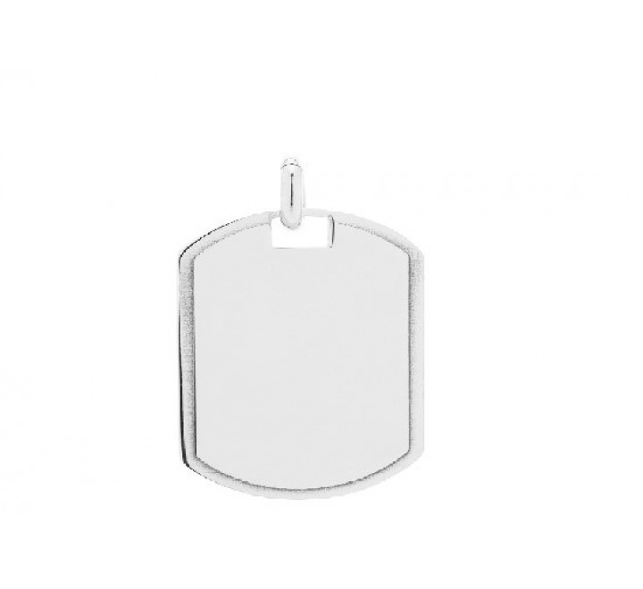 COLGANTE PLATA CHAPA OVAL LISA CO2864R