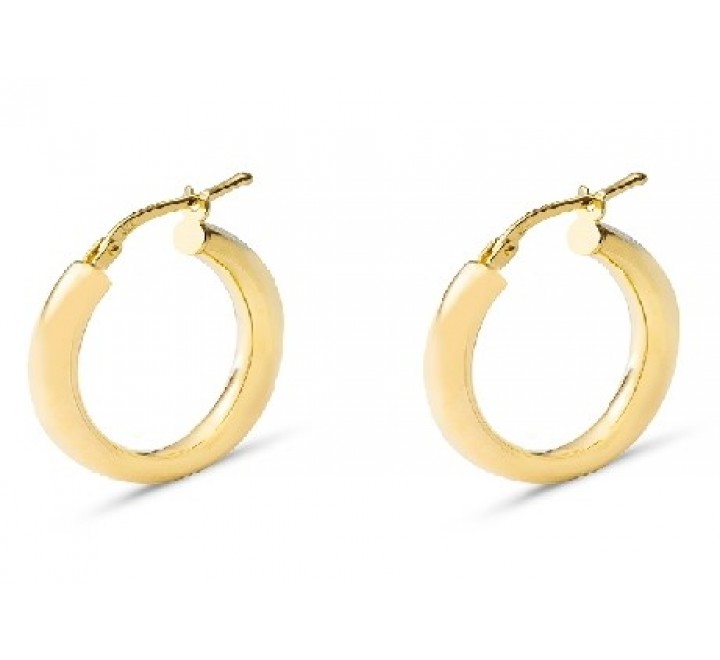 PENDIENTES PLATA DORADA ARO LISO OVAL 3MM 20X25MM PE4867CH