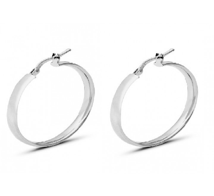 PENDIENTES PLATA ARO LISO 3X20MM RODIO PE4890R