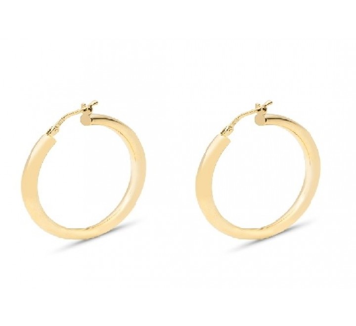 PENDIENTES PLATA DORADA ARO 3X40MM PE5288CH