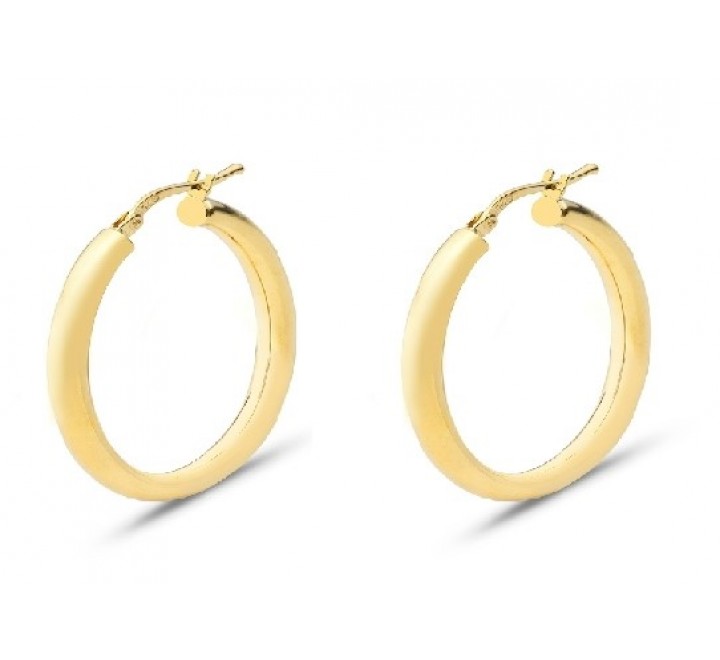 PENDIENTES PLATA DORADA ARO OVAL 21X28MM PE5292CH