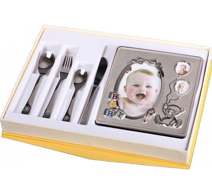 ESTUCHE BAUTIZO CUBIERTO PORTAFOTO 09435