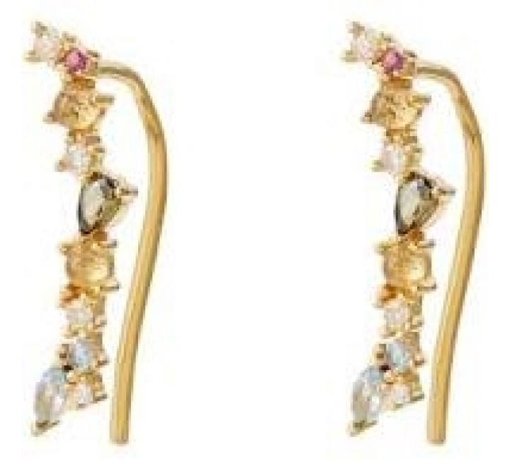 PENDIENTES PDPAOLA AR01-216-U PLATA CHAPADA TREPADOR PIEDRAS