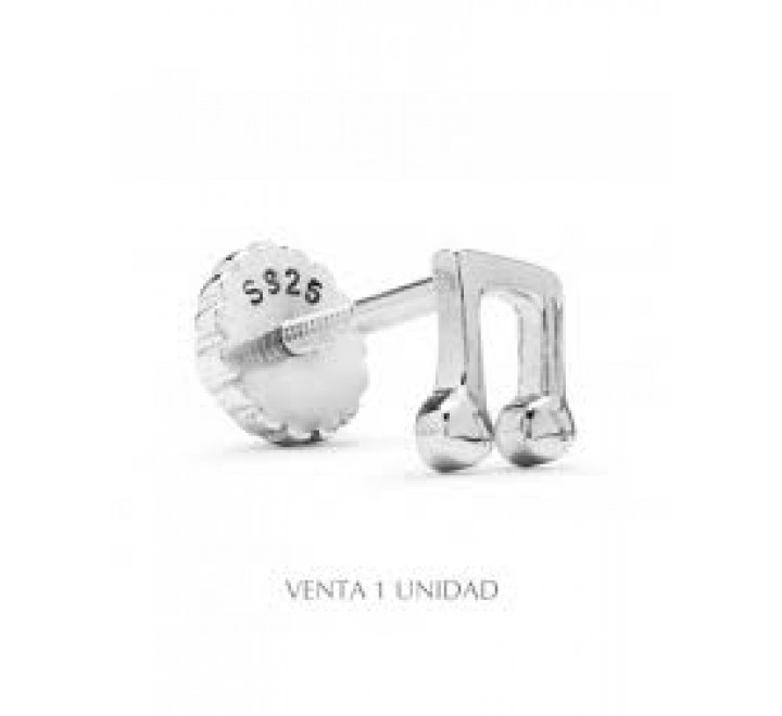 PENDIENTE LUXENTER PIR03099900 PLATA NIMAC NOTA MUSICAL