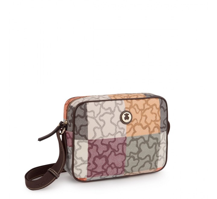 BANDOLERA TOUS .KC-332.NARANJA-MARRON. Ref.595800205