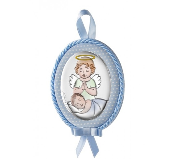 PLACA DE CUNA 10540/2COL ANGEL AZUL