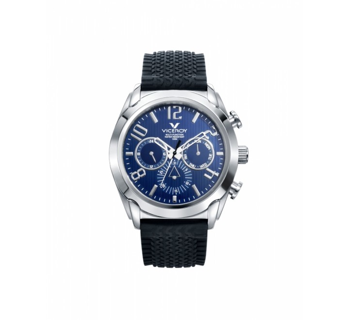 RELOJ VICEROY 40347-35 CAUCHO NEGRO ACERO ESFERA AZUL