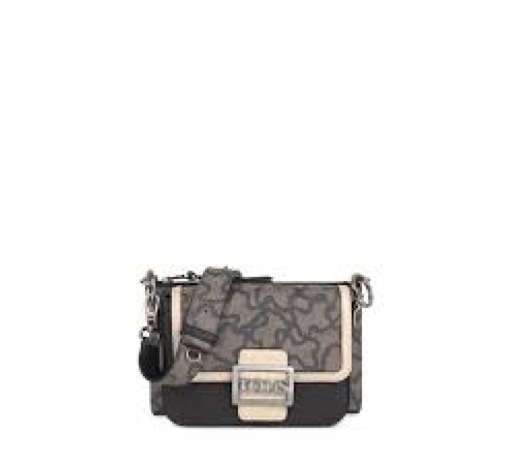 BANDOLERA TOUS 095891606 DOBLE K ICON NEGRO-BLANCO