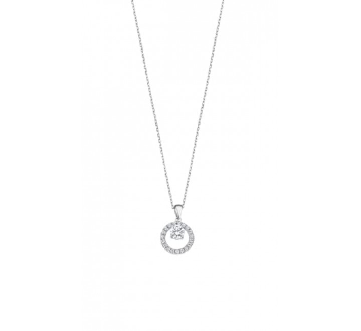 GARGANTILLA LOTUS PLATA REDONDO CIRCONITA LP3080-1/1