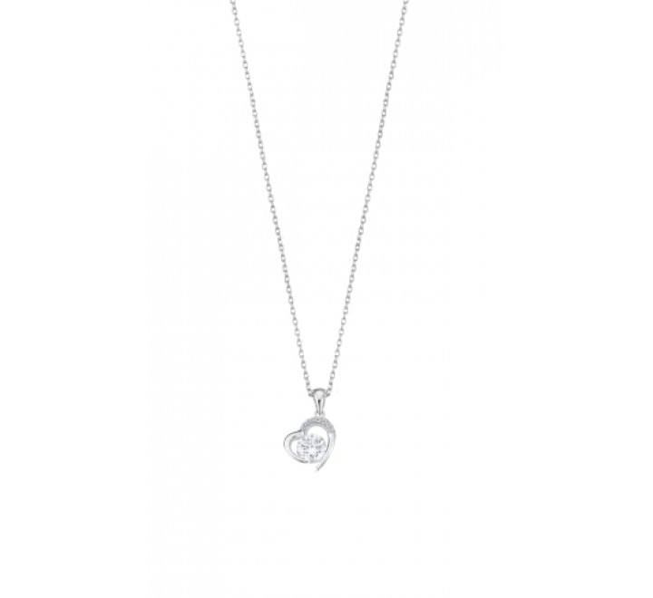 GARGANTILLA LOTUS PLATA CORAZON CON CIRCONITA LP3106-1/1
