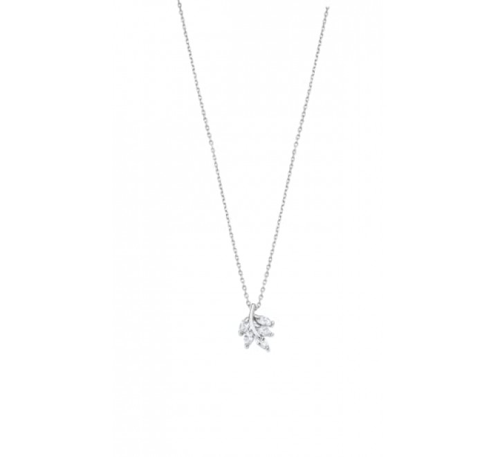 GARGANTILLA LOTUS PLATA HOJA CIRCONITAS LP3086-1/1