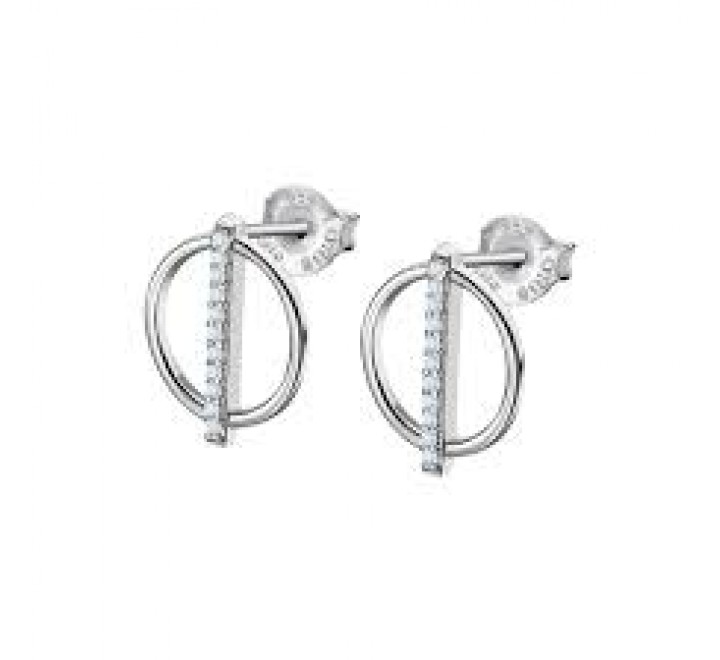 PENDIENTES LOTUS PLATA REDONDO CIRCONITAS LP3061-4/1