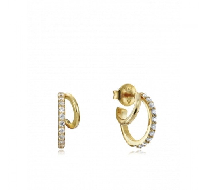 PENDIENTES VICEROY PLATA DORADA AROS CIRCONITAS 13000E000-93