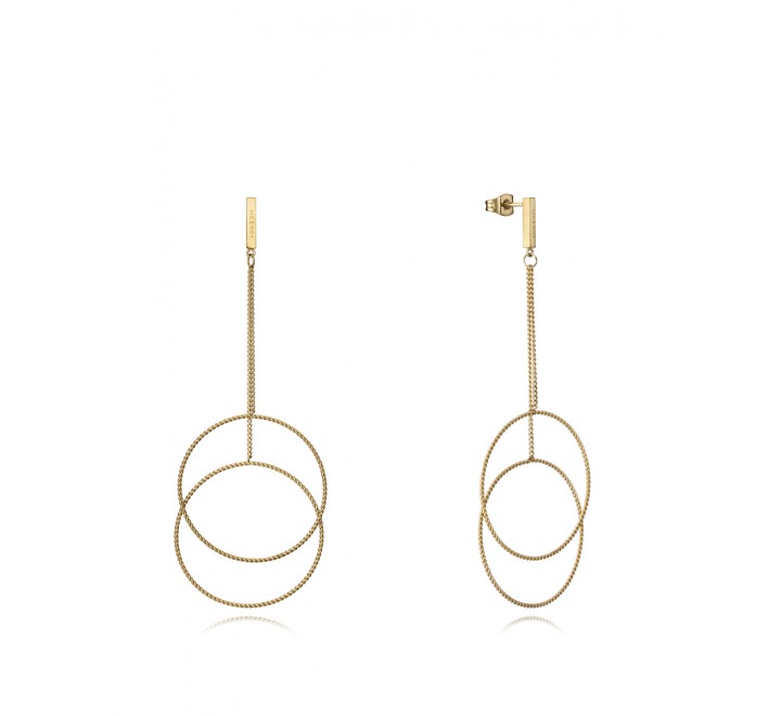 PENDIENTES VICEROY ACERO DORADO CADENA ANILLAS 1310E01012
