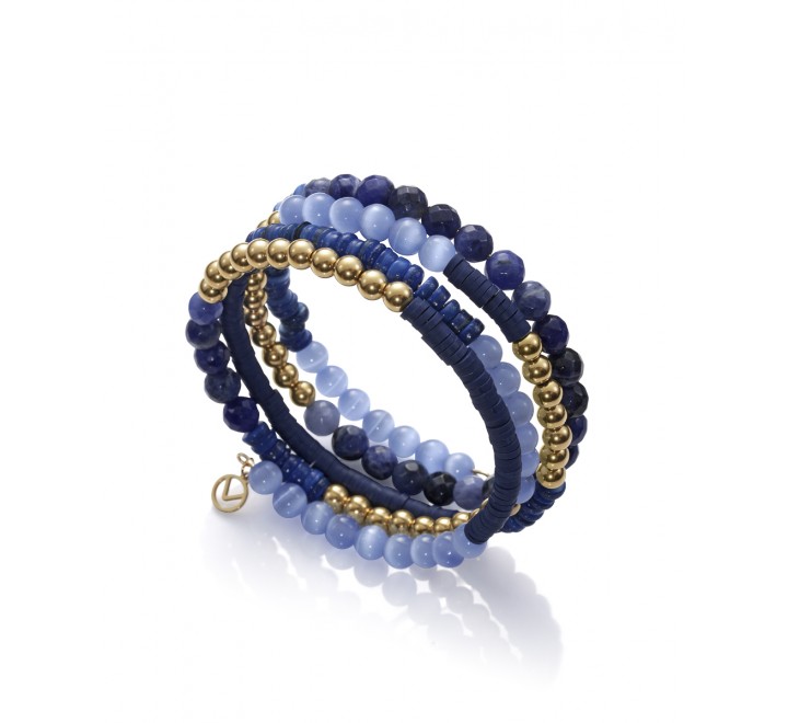 PULSERA VICEROY ACERO DORADO PIEDRAS AZULES 1345P01013
