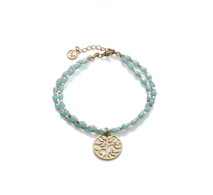 PULSERA VICEROY ACERO DORADO Y PIEDRAS AZUL 1349P01012