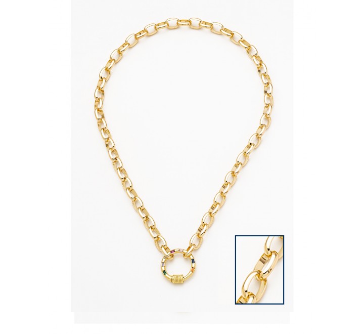 COLLAR  VICEROY ACERO DORADO Y CIRCONITAS 1379C01012
