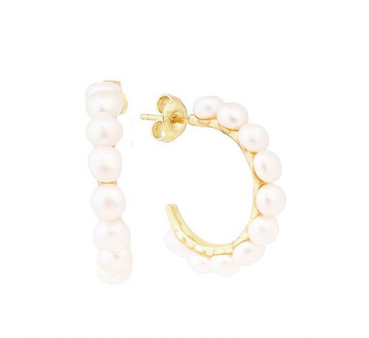 PENDIENTES LUXENTER EXA264Y11400 PLATA CHAPADA PERLA AROS