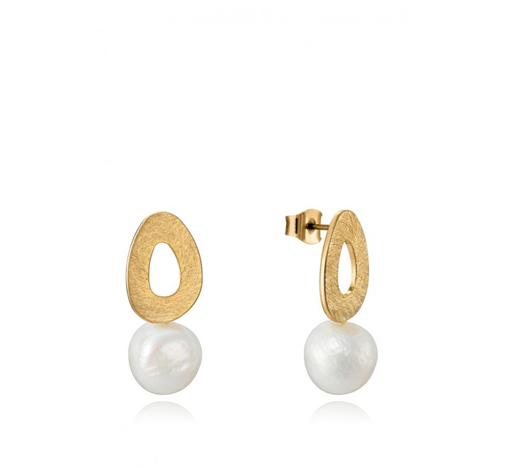 PENDIENTES VICEROY 15048E01012 ACERO DORADO Y PERLA