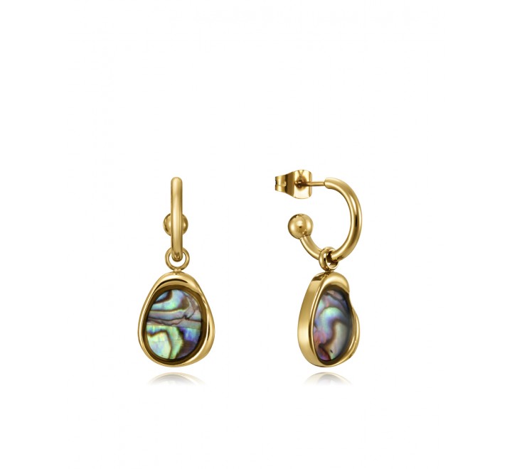 PENDIENTES VICEROY ACERO DORADO CON ABALONE 15074E01012