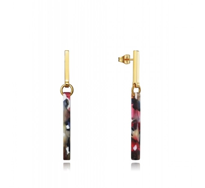 PENDIENTES VICEROY 15101E01012 ACERO DORADO BARRA RESINA