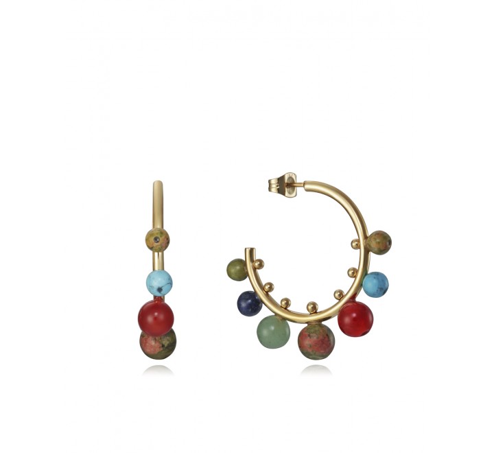 PENDIENTES VICEROY ACERO DORADO BOLAS COLOR 15120E01019
