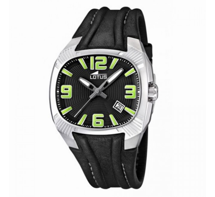 RELOJ LOTUS CORREA PIEL NEGRA CAJA ACERO 15759/4