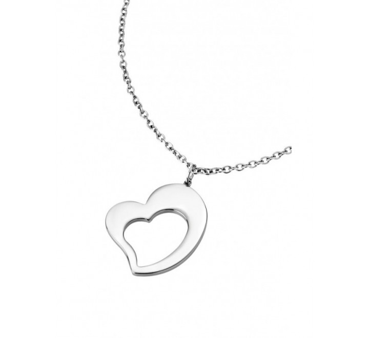 COLLAR LOTUS LS1627/1/1 ACERO CORAZON LISO