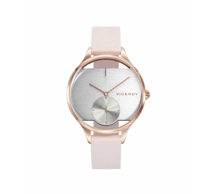 RELOJ VICEROY 42368-80 CORREA CAUCHO ROSA CAJA ROSADA