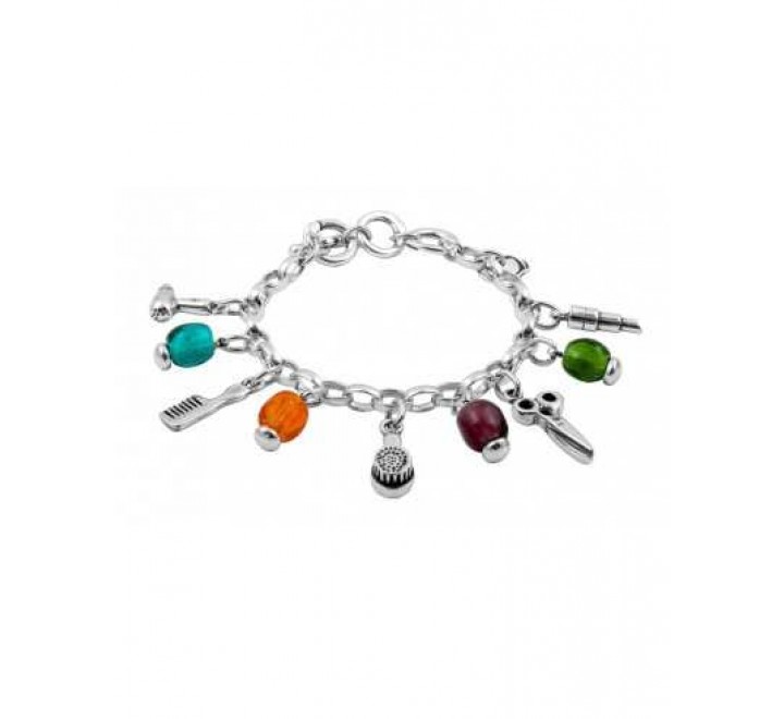 PULSERA CICLON PELUQUERA CON CRISTAL DE MURANO DE COLORES 171159-99-0