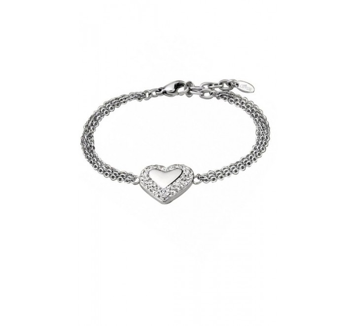 PULSERA LOTUS LS1768/2/1 ACERO CORAZON CIRCONITAS