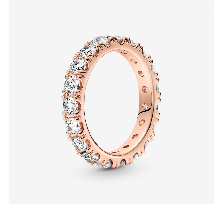 ANILLO PANDORA PLATA ROSADA CIRCONITAS Nº14 180050C01-54