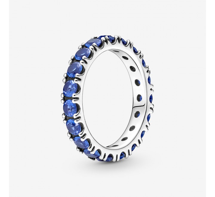 ANILLO PANDORA PLATA CIRCONITAS AZULES Nº14 190050C02-54