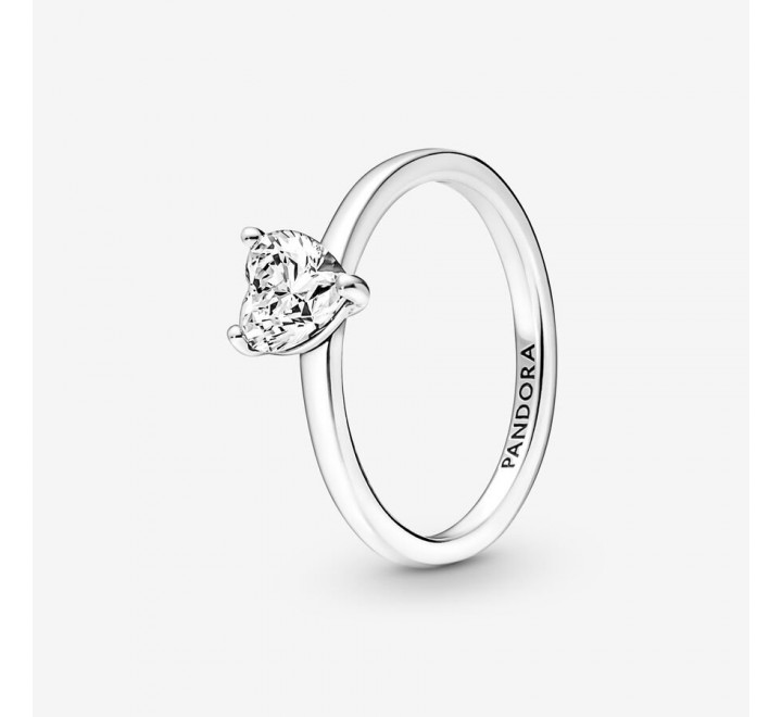 ANILLO PANDORA 191165C01-54 SOLITARIO CORAZON BRILLANTE