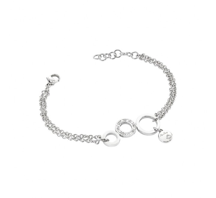 PULSERA MISS SIXTY ACERO TRES CIRCULOS Y CIRCONITAS SMXE02