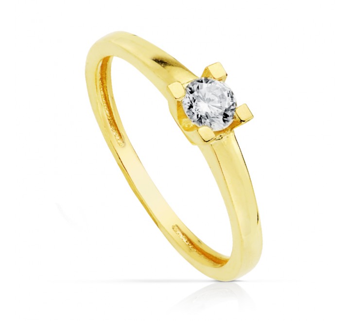 SOLITARIO ORO 18KTES CIRCONITA 4,40MLM 19423-OA
