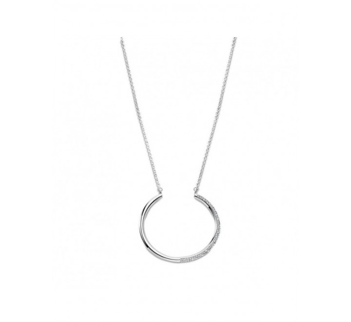 COLLAR LOTUS LS1951/1/1 ACERO CIRCULO CANTOS CON CIRCONITAS