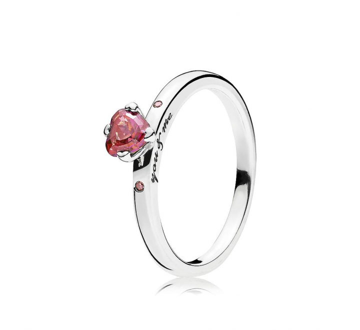 ANILLO PANDORA PLATA CIRCONITA ROSA Nº18 196574CZRMX-58