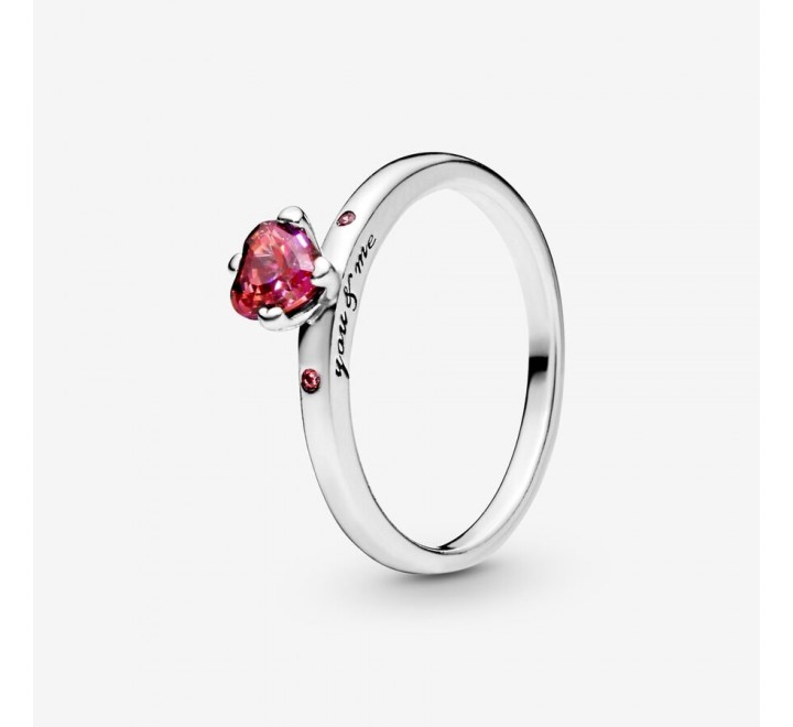 ANILLO PANDORA PLATA CIRCONITA ROSA N?12 196574CZRMX-52