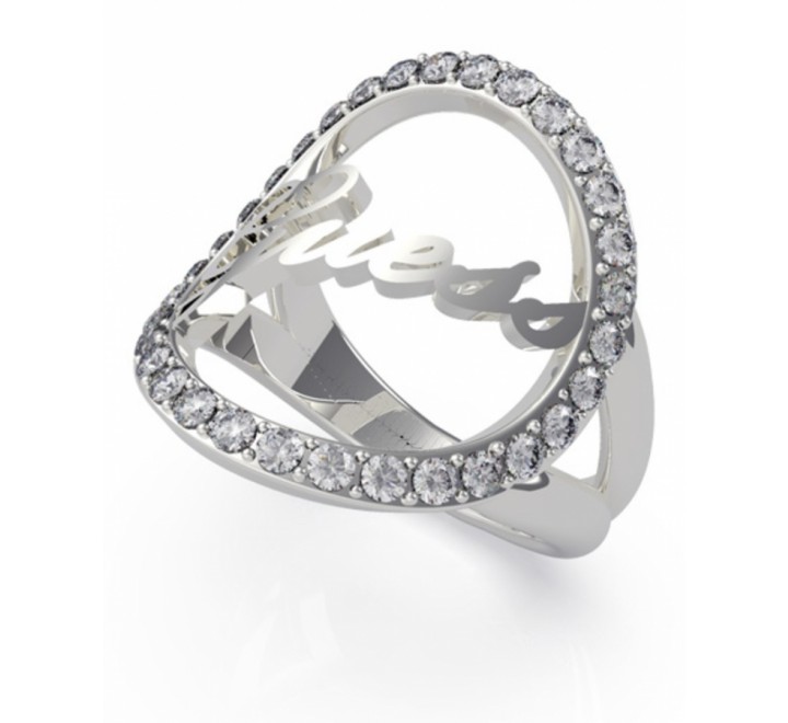 ANILLO GUESS UBR20049-56 ACERO Y CIRCONITAS