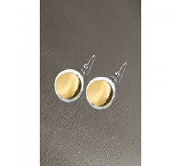 PENDIENTES LOTUS LS1900/4/2 ACERO CIRCULO CHAPADO DORADO