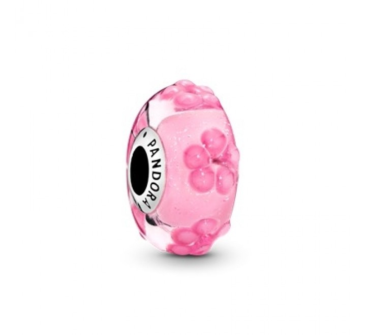Emoción político cadena CHARMS PANDORA 797901 CRISTAL MURANO ROSA