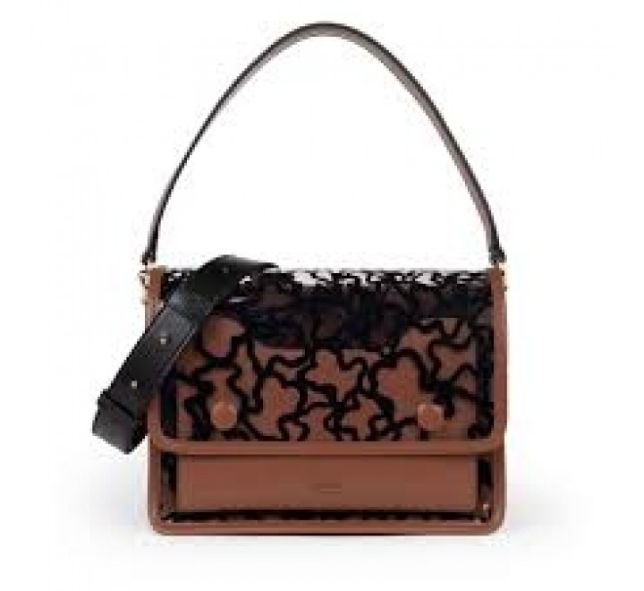 BANDOLERA TOUS M 095900737 AUDREE VINYL TRANS-MARRON