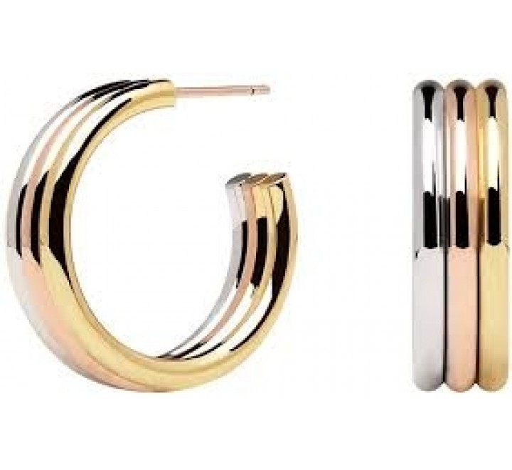 PENDIENTES PDPAOLA AR04-065-U PLATA 3 COLORES