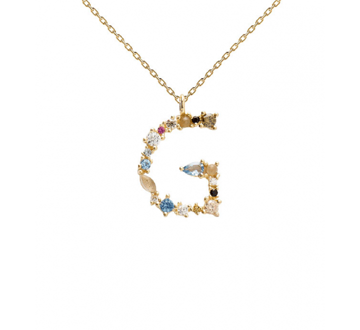 P DE PAOLA COLLAR LETRA G BAÑADA EN ORO DE 18KTES CO01-102-U