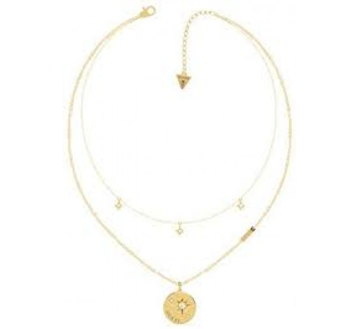 GARGANTILLA GUESS UBN20019 DOBLE ACERO CHAPADO DORADO