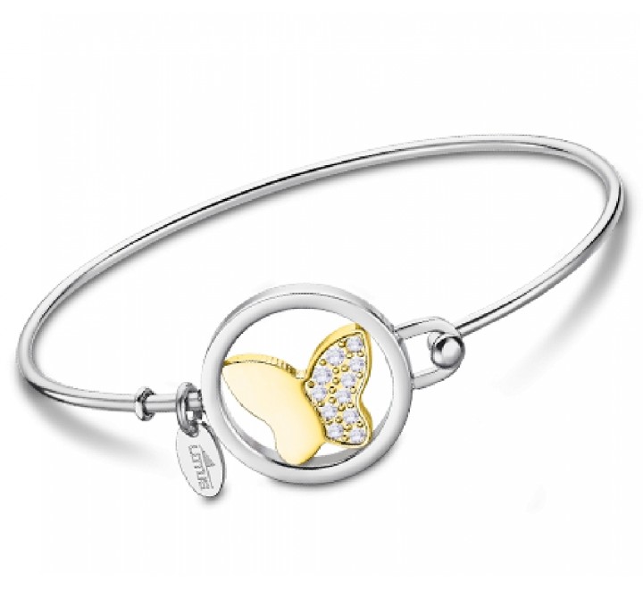 PULSERA LOTUS LS2014/2/8 ACERO RIGIDA MARIPOSA CHAPADA