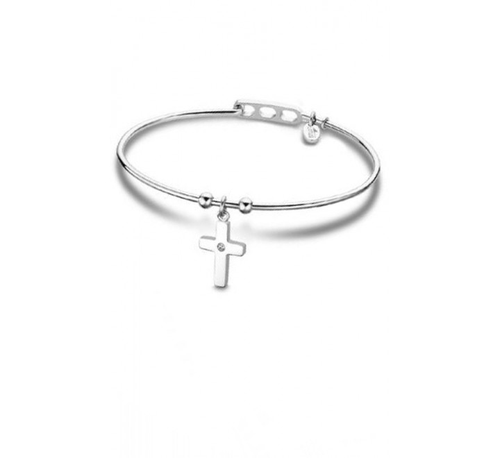 PULSERA LOTUS LS2015/2/4 ACERO RIGIDA COLGANTE CRUZ