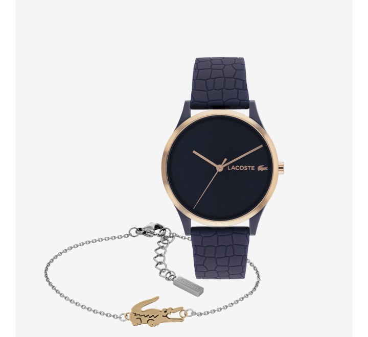 RELOJ LACOSTE CAJA 36MM Y SILICONA AZUL PULSE REGALO 2070020